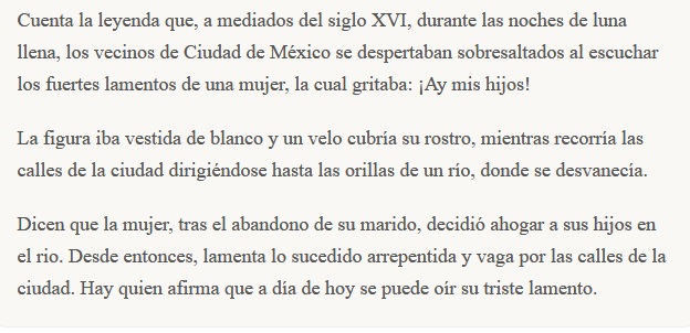 Leyenda de la llorona