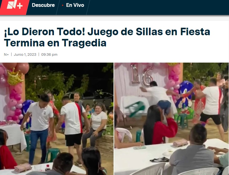Trajedia en fiesta